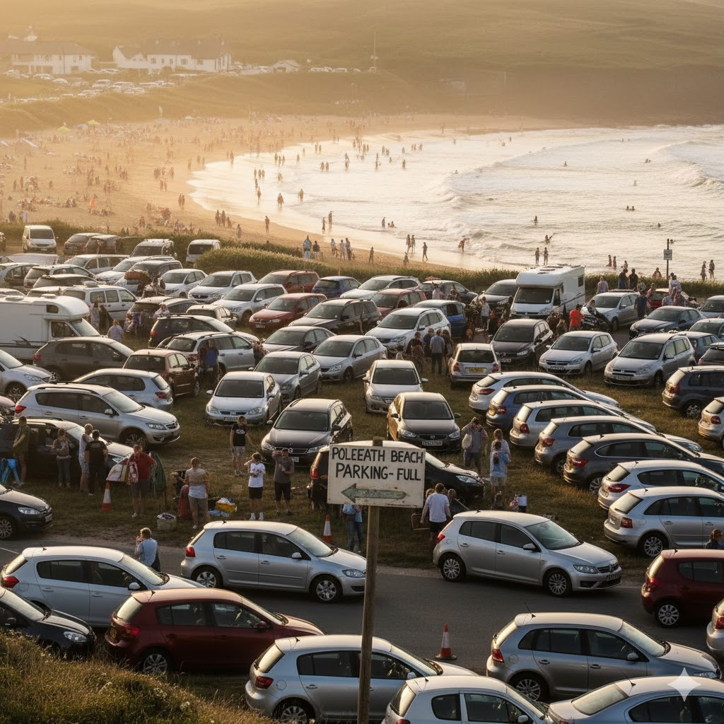 polzeath beach parking chaos