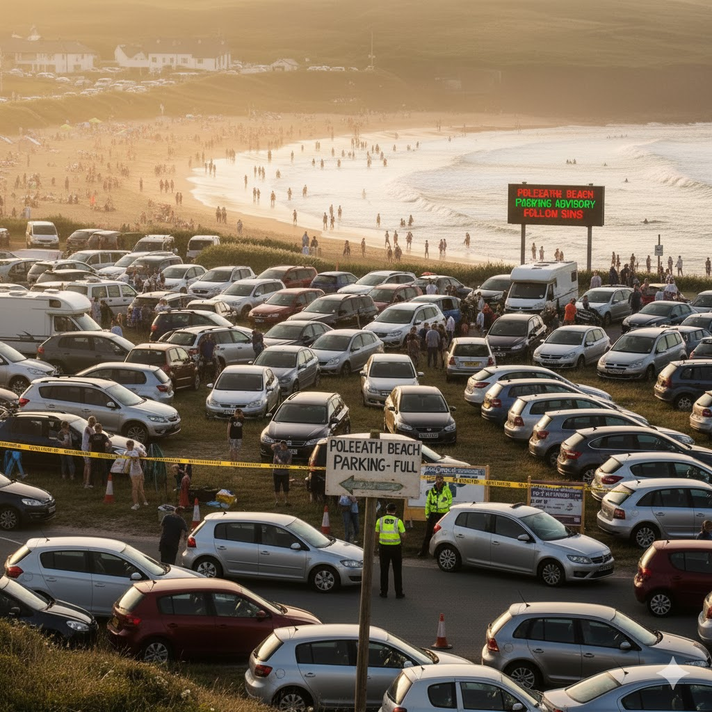 polzeath beach parking chaos