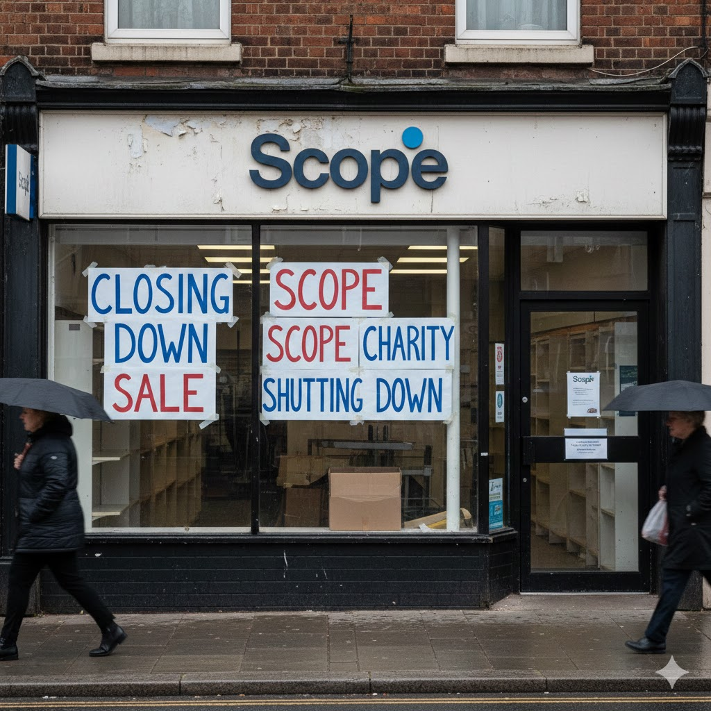 scope charity shops closures uk