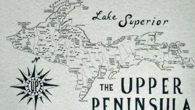 upper peninsula map